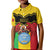 Personalised Mali Kid Polo Shirt Vulture With Coat Of Arms Bogolan Pattern - Wonder Print Shop