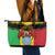 Personalised Mali Leather Tote Bag Vulture With Coat Of Arms Bogolan Pattern