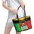 Personalised Mali Leather Tote Bag Vulture With Coat Of Arms Bogolan Pattern