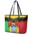 Personalised Mali Leather Tote Bag Vulture With Coat Of Arms Bogolan Pattern