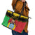 Personalised Mali Leather Tote Bag Vulture With Coat Of Arms Bogolan Pattern