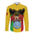 Personalised Mali Long Sleeve Button Shirt Vulture With Coat Of Arms Bogolan Pattern