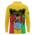 Personalised Mali Long Sleeve Polo Shirt Vulture With Coat Of Arms Bogolan Pattern - Wonder Print Shop