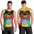 Personalised Mali Men Tank Top Vulture With Coat Of Arms Bogolan Pattern - Wonder Print Shop