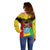 Personalised Mali Off Shoulder Sweater Vulture With Coat Of Arms Bogolan Pattern - Wonder Print Shop