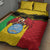 Personalised Mali Quilt Bed Set Vulture With Coat Of Arms Bogolan Pattern - Wonder Print Shop