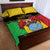 Personalised Mali Quilt Bed Set Vulture With Coat Of Arms Bogolan Pattern - Wonder Print Shop