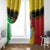 Personalised Mali Window Curtain Vulture With Coat Of Arms Bogolan Pattern - Wonder Print Shop