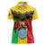 Personalised Mali Women Polo Shirt Vulture With Coat Of Arms Bogolan Pattern - Wonder Print Shop