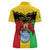 Personalised Mali Women Polo Shirt Vulture With Coat Of Arms Bogolan Pattern - Wonder Print Shop