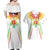 Custom Mali Football Couples Matching Off Shoulder Maxi Dress and Hawaiian Shirt Go Les Aigles White Color