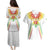 Custom Mali Football Couples Matching Puletasi and Hawaiian Shirt Go Les Aigles White Color