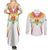 Custom Mali Football Couples Matching Summer Maxi Dress and Long Sleeve Button Shirt Go Les Aigles White Color