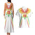 Custom Mali Football Couples Matching Tank Maxi Dress and Hawaiian Shirt Go Les Aigles White Color