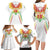 Custom Mali Football Family Matching Long Sleeve Bodycon Dress and Hawaiian Shirt Go Les Aigles White Color