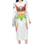 Custom Mali Football Family Matching Long Sleeve Bodycon Dress and Hawaiian Shirt Go Les Aigles White Color