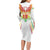 Custom Mali Football Family Matching Long Sleeve Bodycon Dress and Hawaiian Shirt Go Les Aigles White Color