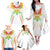 Custom Mali Football Family Matching Off The Shoulder Long Sleeve Dress and Hawaiian Shirt Go Les Aigles White Color