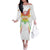 Custom Mali Football Family Matching Off The Shoulder Long Sleeve Dress and Hawaiian Shirt Go Les Aigles White Color