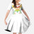 Custom Mali Football Family Matching Off Shoulder Maxi Dress and Hawaiian Shirt Go Les Aigles White Color