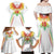 Custom Mali Football Family Matching Off Shoulder Maxi Dress and Hawaiian Shirt Go Les Aigles White Color