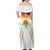 Custom Mali Football Family Matching Off Shoulder Maxi Dress and Hawaiian Shirt Go Les Aigles White Color