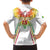 Custom Mali Football Family Matching Off Shoulder Short Dress and Hawaiian Shirt Go Les Aigles White Color