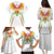 Custom Mali Football Family Matching Puletasi and Hawaiian Shirt Go Les Aigles White Color