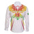 Custom Mali Football Family Matching Puletasi and Hawaiian Shirt Go Les Aigles White Color