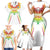 Custom Mali Football Family Matching Short Sleeve Bodycon Dress and Hawaiian Shirt Go Les Aigles White Color