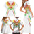 Custom Mali Football Family Matching Short Sleeve Bodycon Dress and Hawaiian Shirt Go Les Aigles White Color