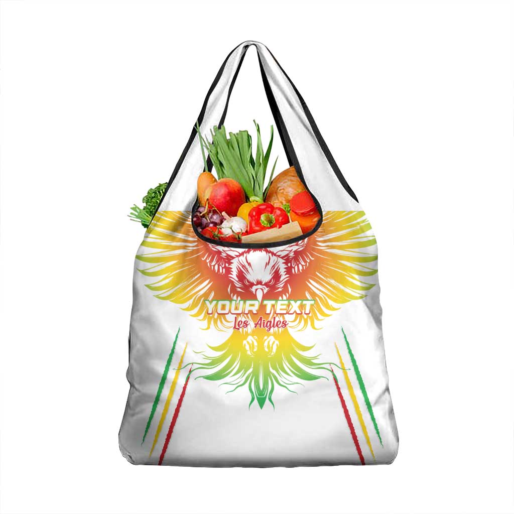 Custom Mali Football Grocery Bag Go Les Aigles White Color