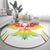 Custom Mali Football Round Carpet Go Les Aigles White Color - Wonder Print Shop