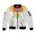 Custom Mali Football Sleeve Zip Bomber Jacket Go Les Aigles White Color - Wonder Print Shop