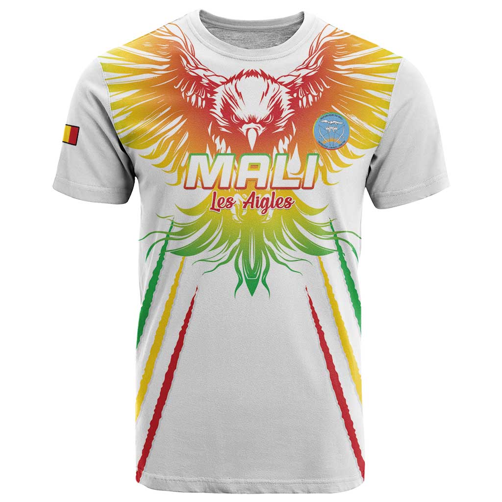 Custom Mali Football T Shirt Go Les Aigles White Color - Wonder Print Shop