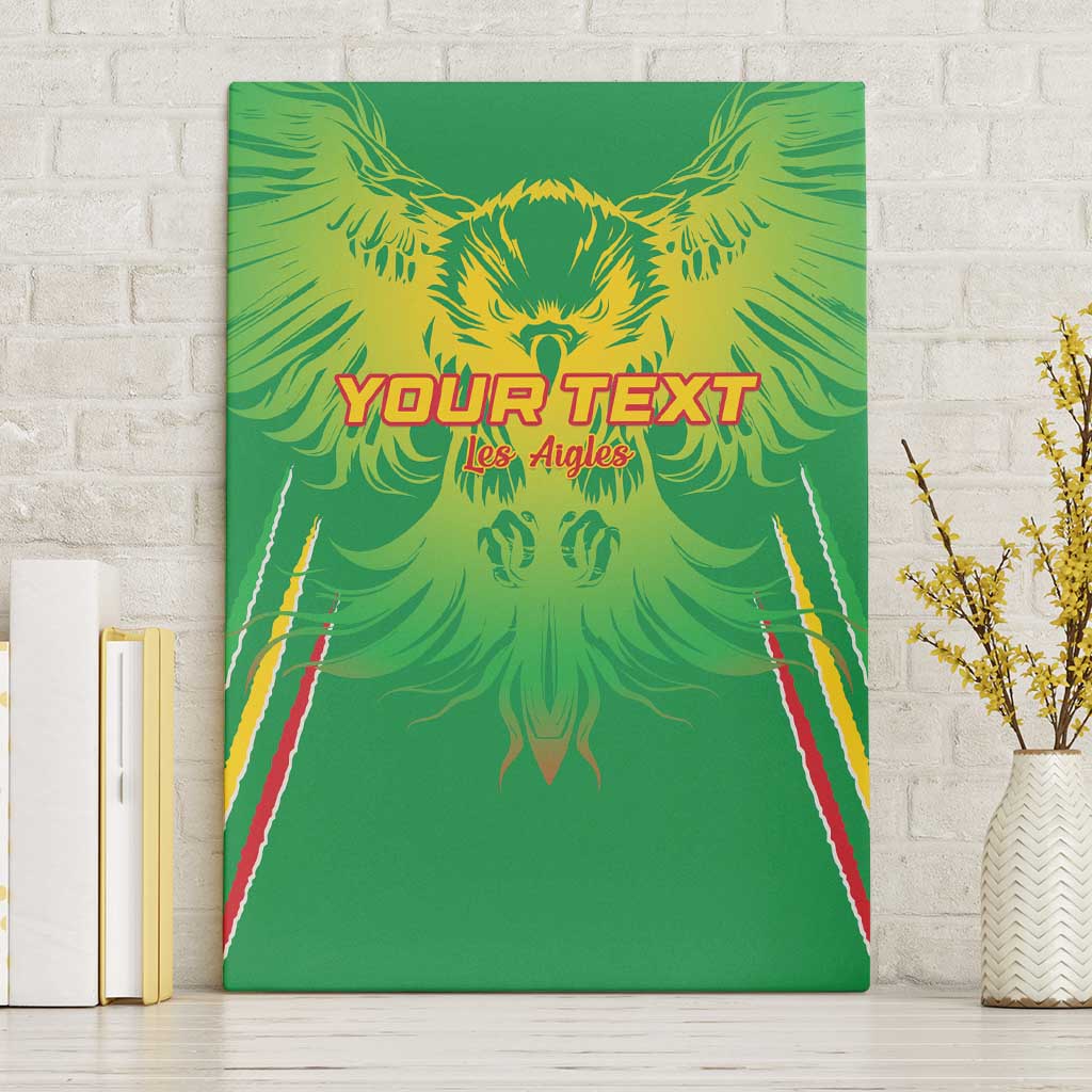 Custom Mali Football Canvas Wall Art Go Les Aigles Green Color