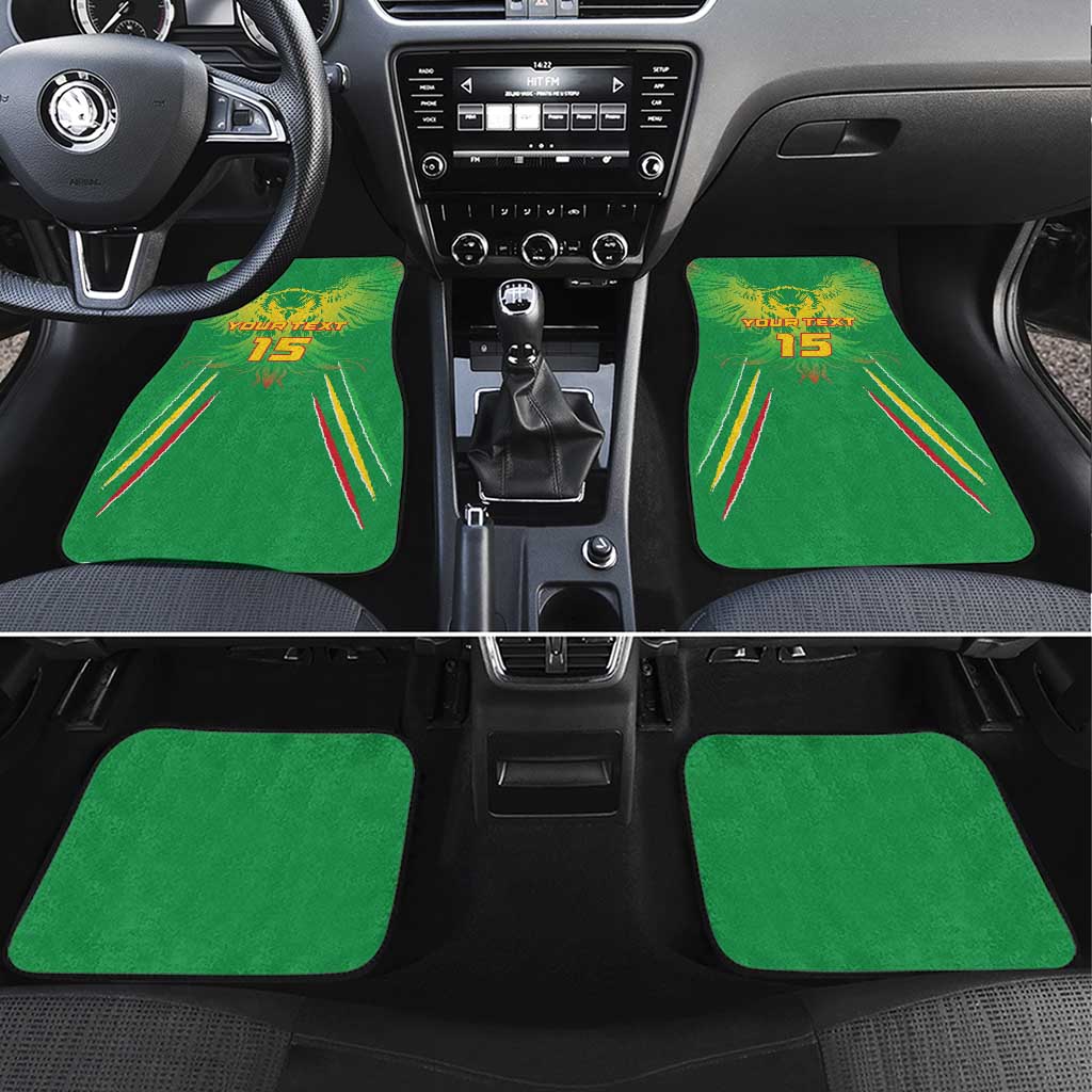 Custom Mali Football Car Mats Go Les Aigles Green Color