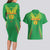 Custom Mali Football Couples Matching Long Sleeve Bodycon Dress and Hawaiian Shirt Go Les Aigles Green Color