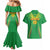 Custom Mali Football Couples Matching Mermaid Dress and Hawaiian Shirt Go Les Aigles Green Color