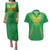 Custom Mali Football Couples Matching Puletasi and Hawaiian Shirt Go Les Aigles Green Color