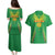 Custom Mali Football Couples Matching Puletasi and Hawaiian Shirt Go Les Aigles Green Color