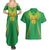 Custom Mali Football Couples Matching Summer Maxi Dress and Hawaiian Shirt Go Les Aigles Green Color