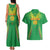 Custom Mali Football Couples Matching Tank Maxi Dress and Hawaiian Shirt Go Les Aigles Green Color