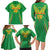 Custom Mali Football Family Matching Long Sleeve Bodycon Dress and Hawaiian Shirt Go Les Aigles Green Color