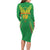 Custom Mali Football Family Matching Long Sleeve Bodycon Dress and Hawaiian Shirt Go Les Aigles Green Color