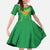 Custom Mali Football Family Matching Off The Shoulder Long Sleeve Dress and Hawaiian Shirt Go Les Aigles Green Color