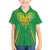 Custom Mali Football Family Matching Off The Shoulder Long Sleeve Dress and Hawaiian Shirt Go Les Aigles Green Color