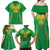 Custom Mali Football Family Matching Off Shoulder Maxi Dress and Hawaiian Shirt Go Les Aigles Green Color