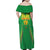 Custom Mali Football Family Matching Off Shoulder Maxi Dress and Hawaiian Shirt Go Les Aigles Green Color