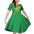 Custom Mali Football Family Matching Off Shoulder Short Dress and Hawaiian Shirt Go Les Aigles Green Color